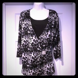 Notations Leopard Design Ladies Blouse